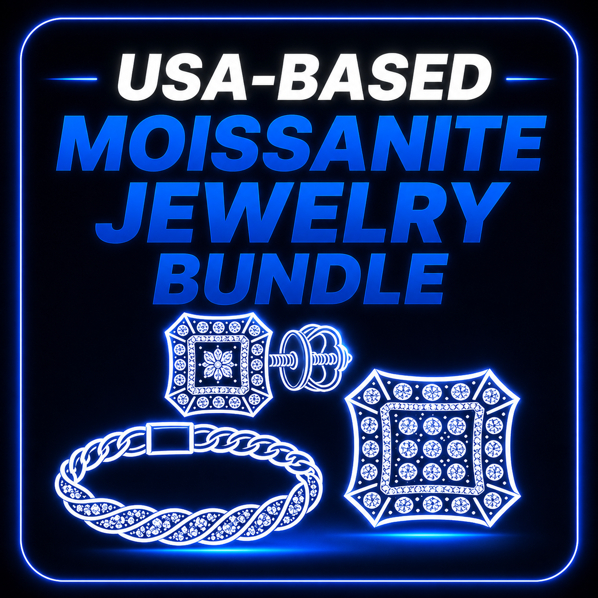 Mo1ssanite Jewlry Bndle